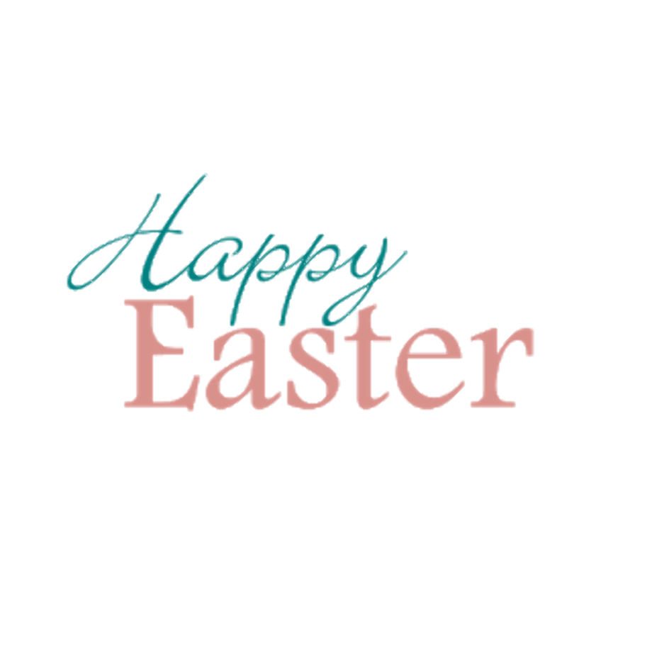 happy easter clipart word
