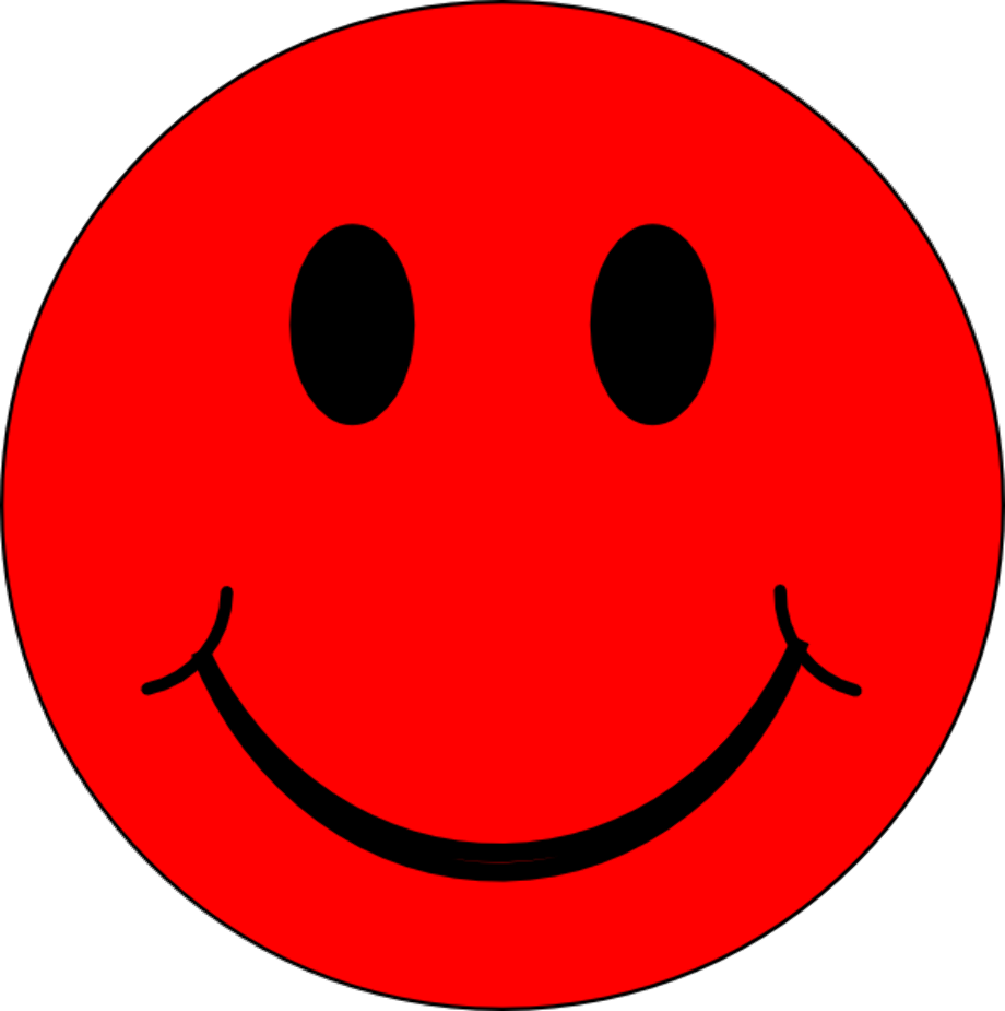 smiley face clipart red