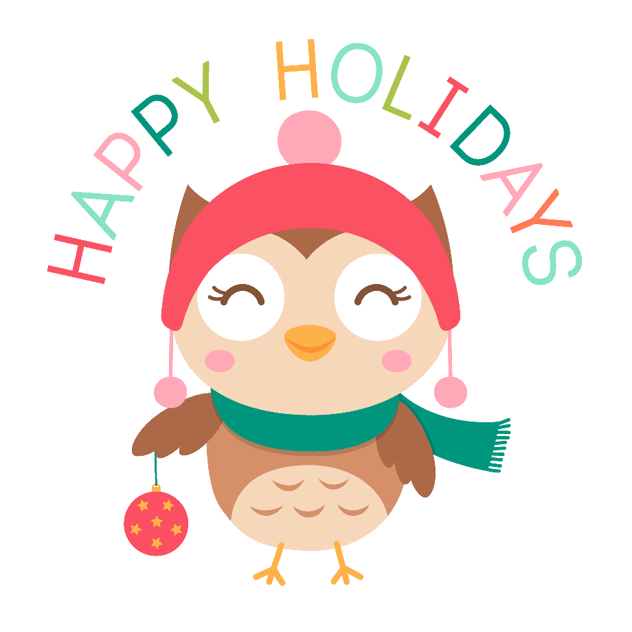 Download High Quality happy holidays clipart owl