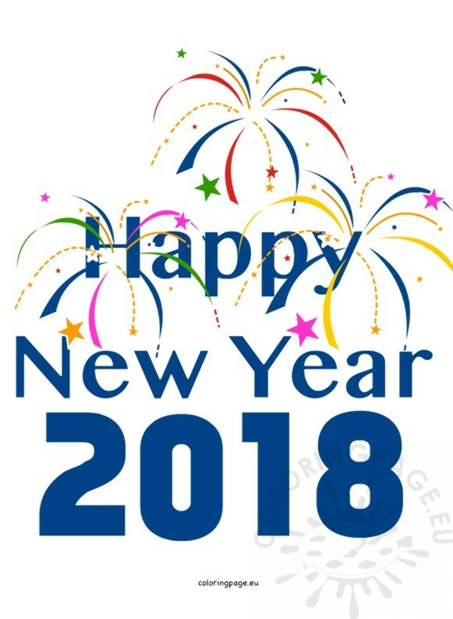 happy new year clipart blue