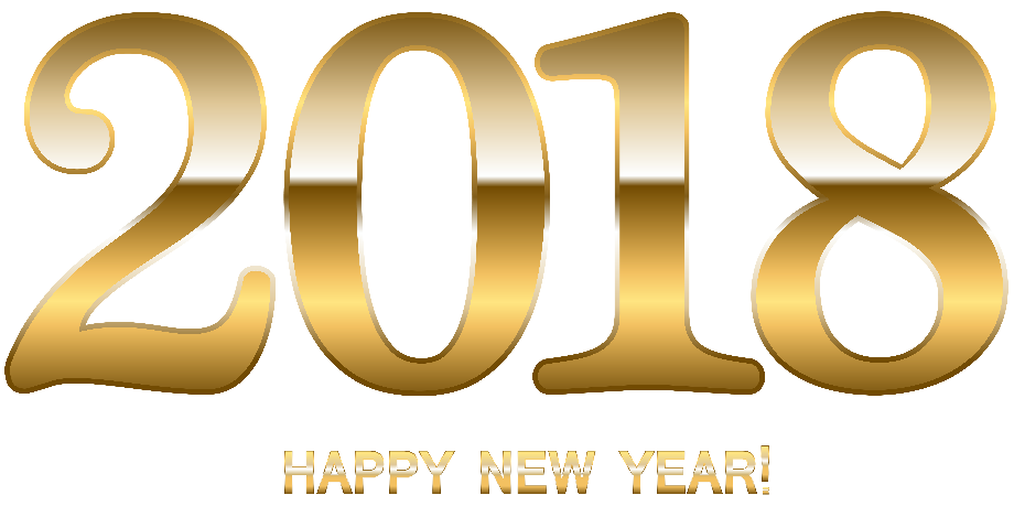 happy new year 2018 clipart transparent