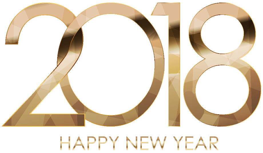 happy new year 2018 clipart transparent