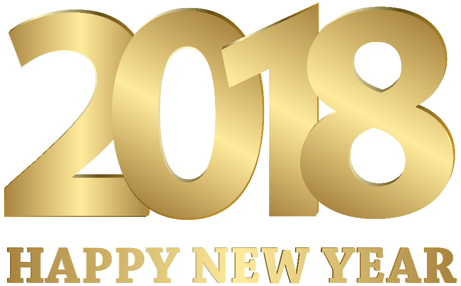 happy new year 2018 clipart transparent