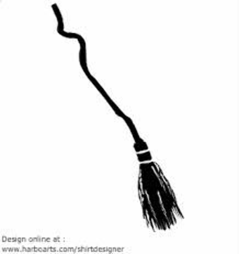 witch clipart broom
