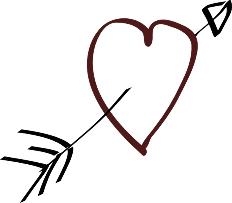 heart clipart free arrow