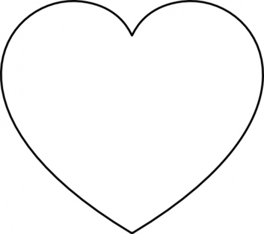 black and white clipart heart