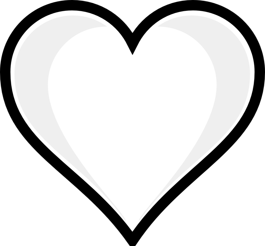 heart clipart black and white valentine