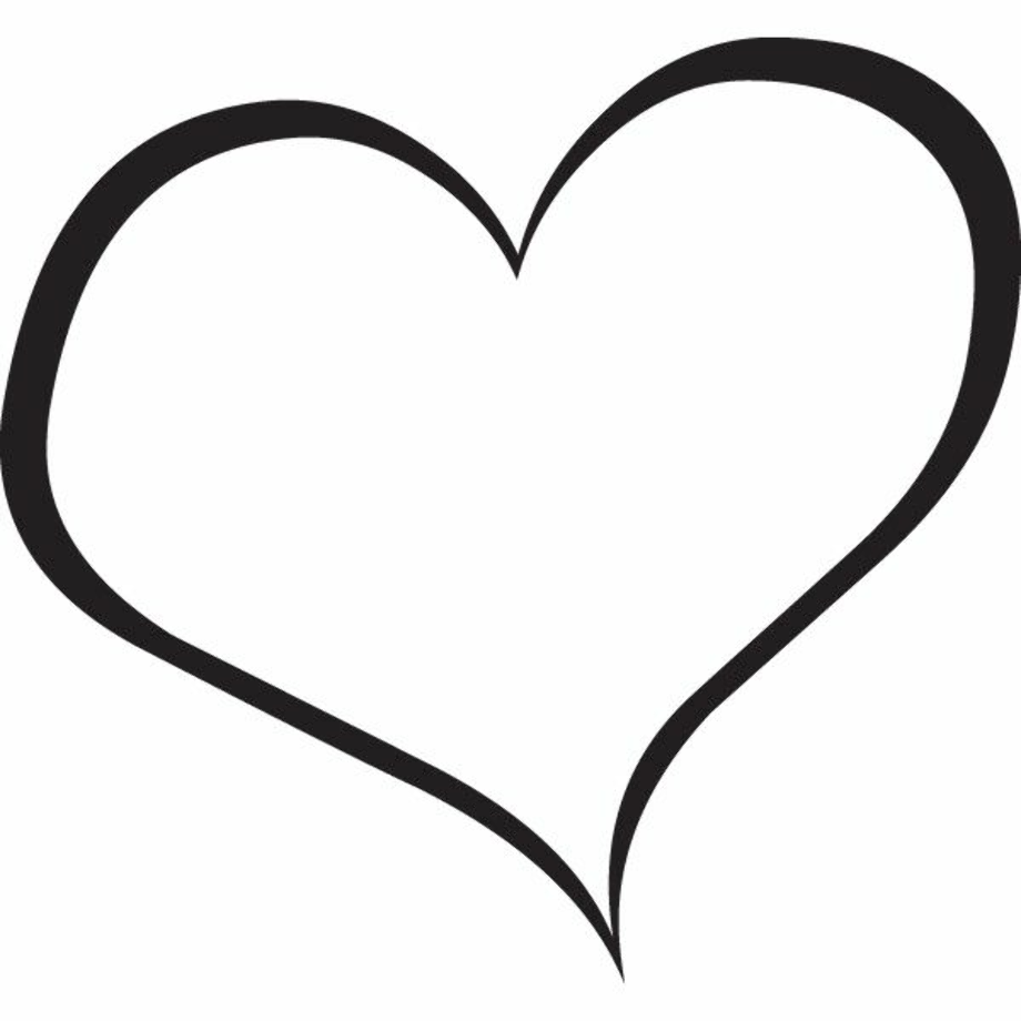 clipart heart black and white