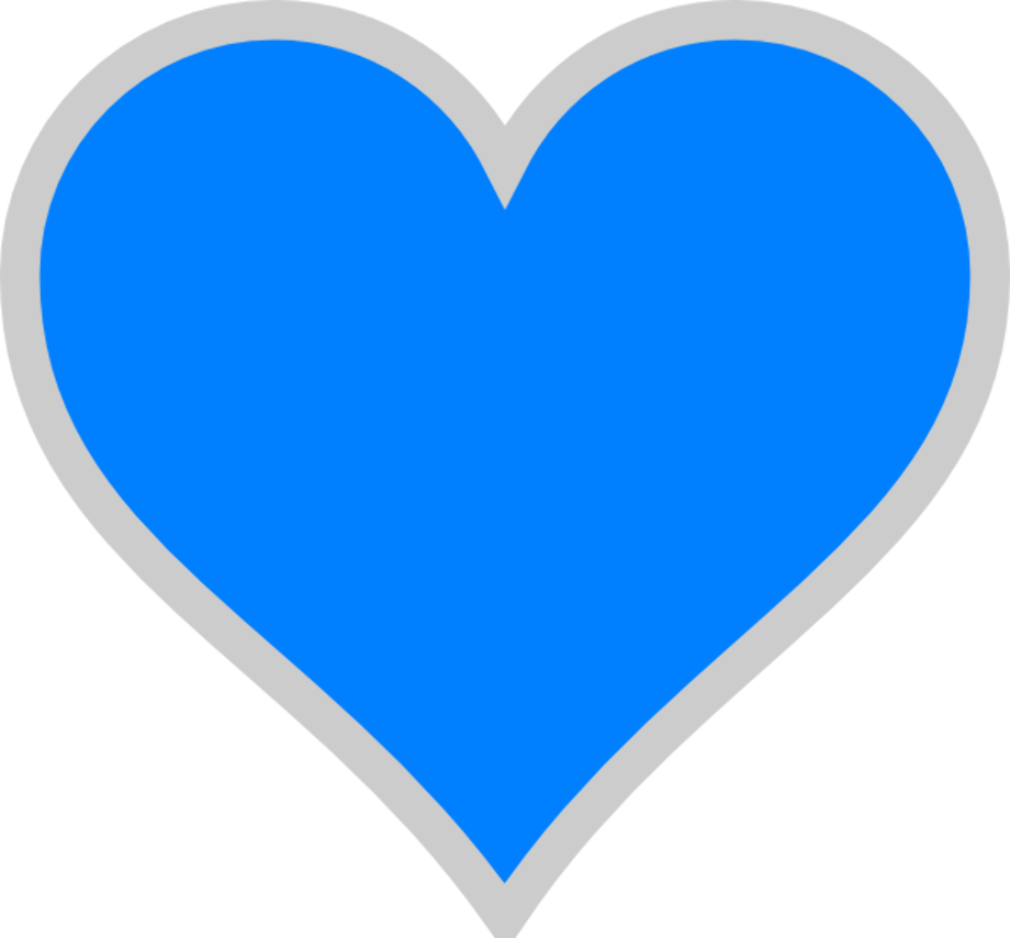transparent heart blue
