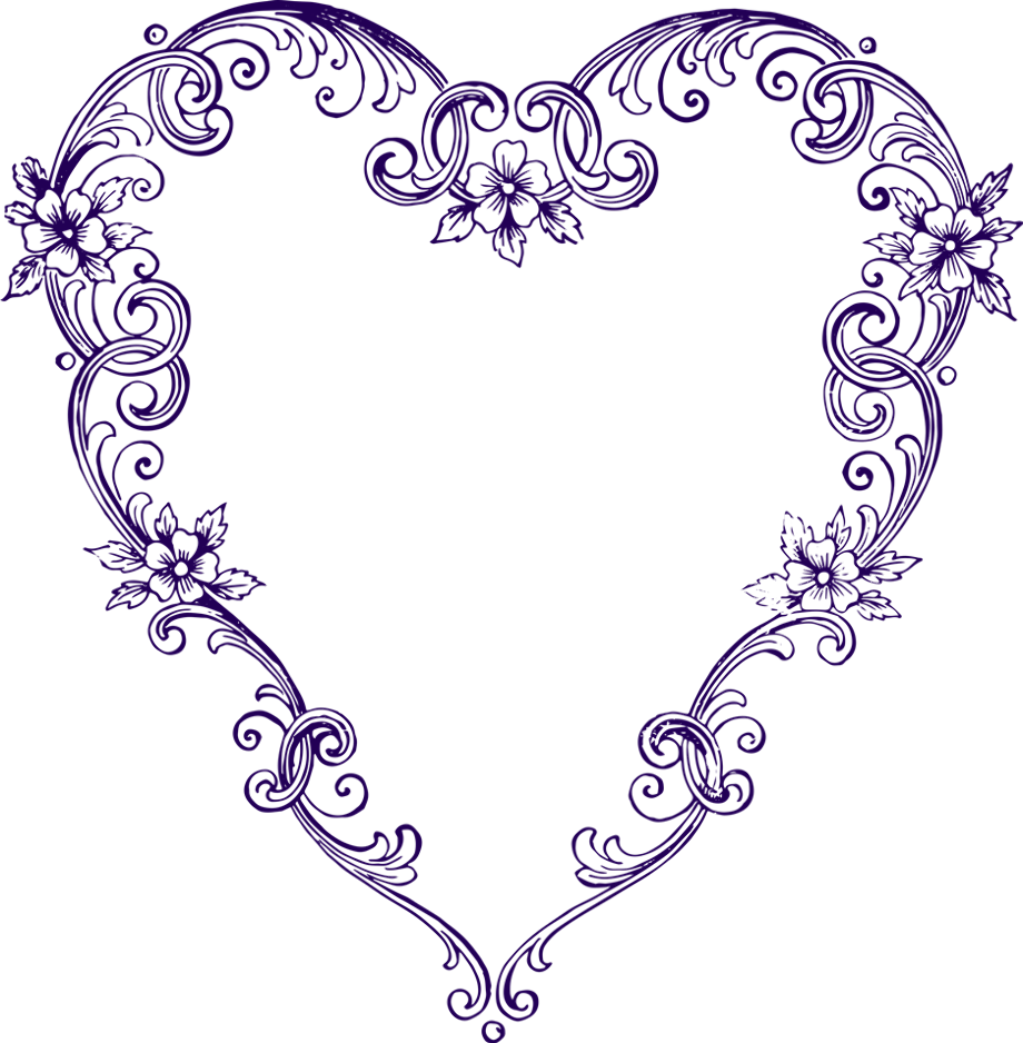 heart clipart free purple