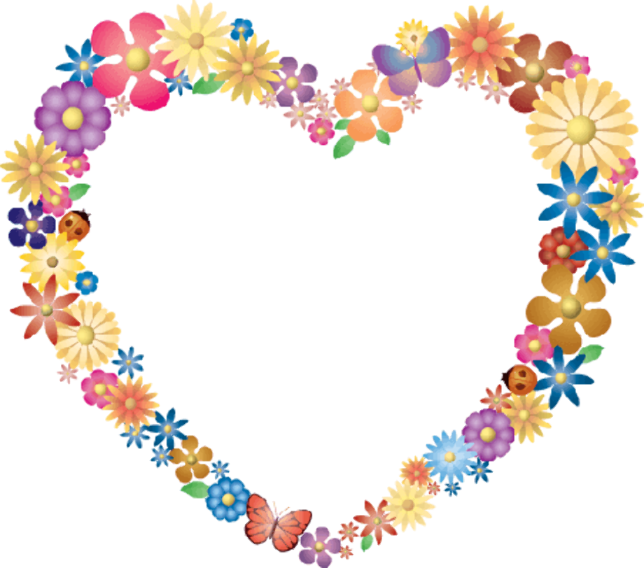 heart clipart flower