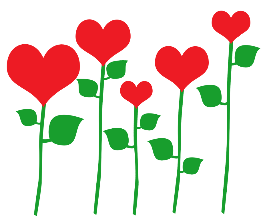 hearts clipart flower