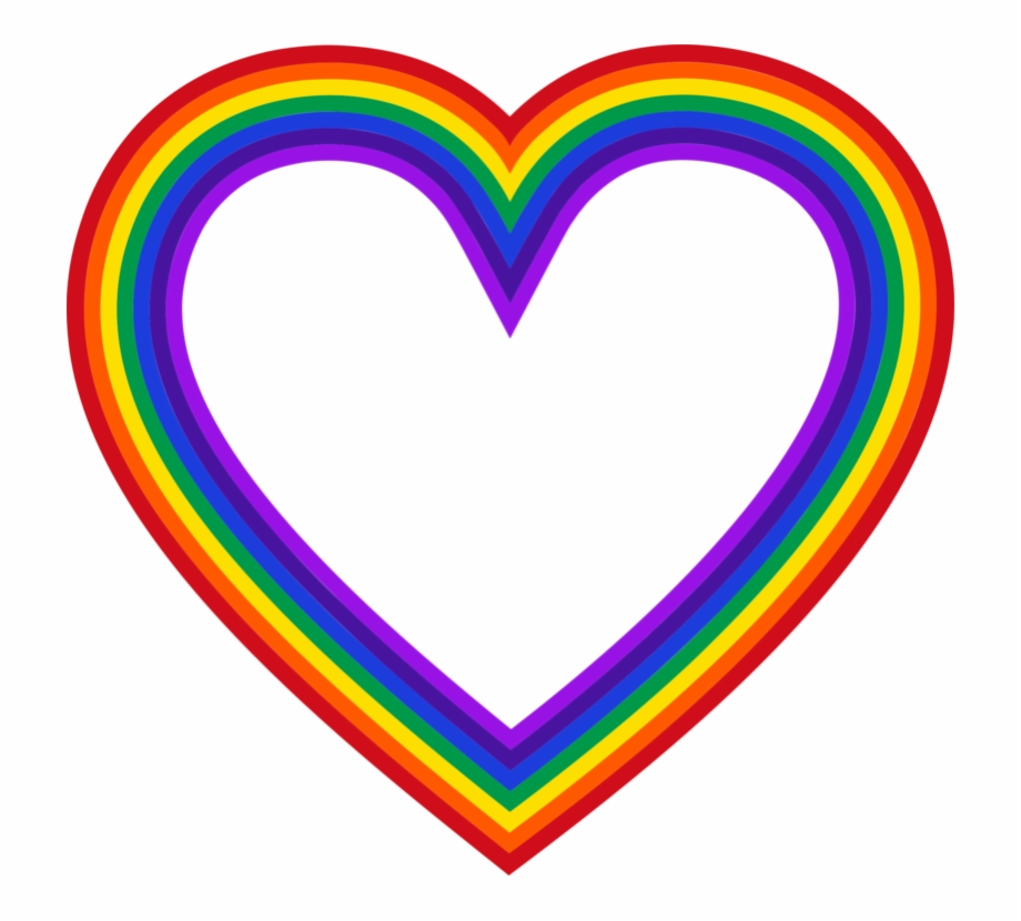 heart clipart rainbow