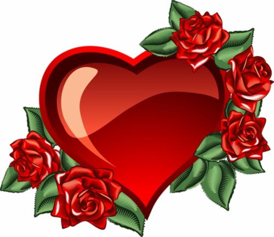 heart clipart rose