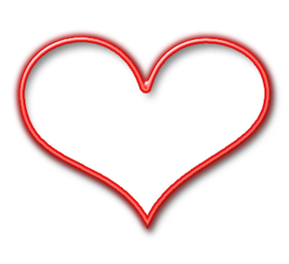 Download High Quality Heart Outline Clipart Red Transparent Png Images