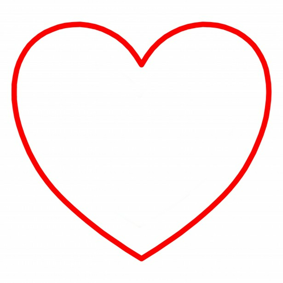 heart outline clipart red