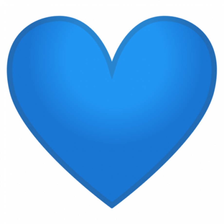 transparent hearts blue