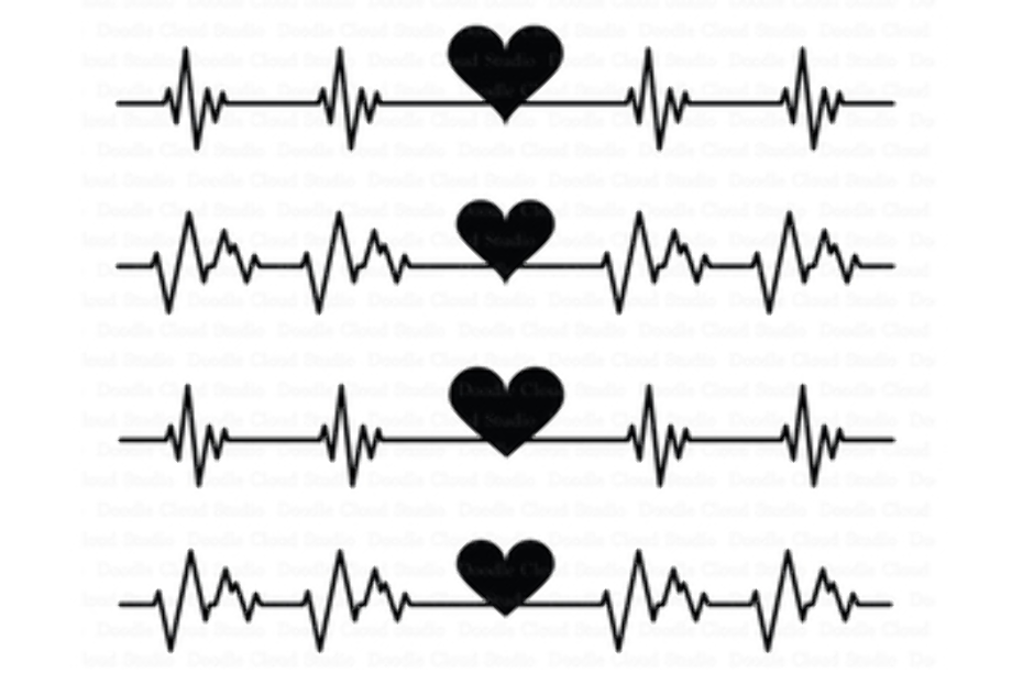 heartbeat clipart silhouette