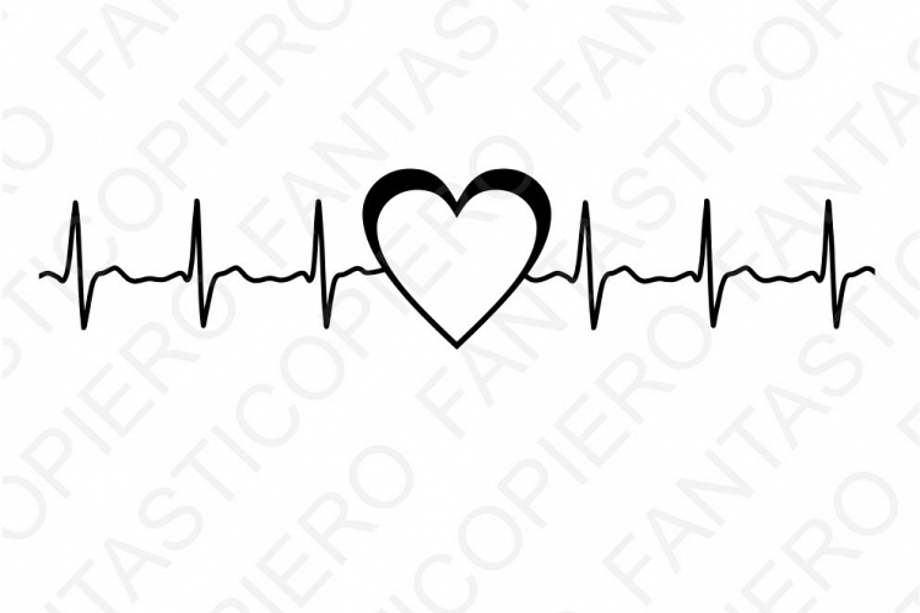 heart with heartbeat svg