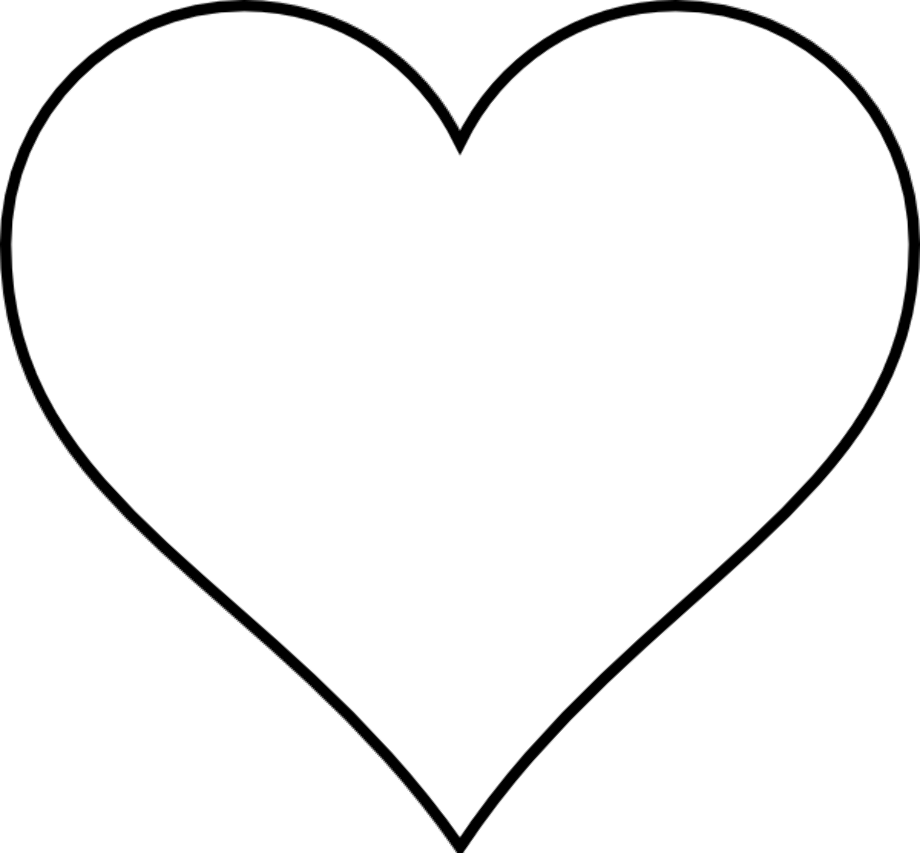 heart outline clipart simple