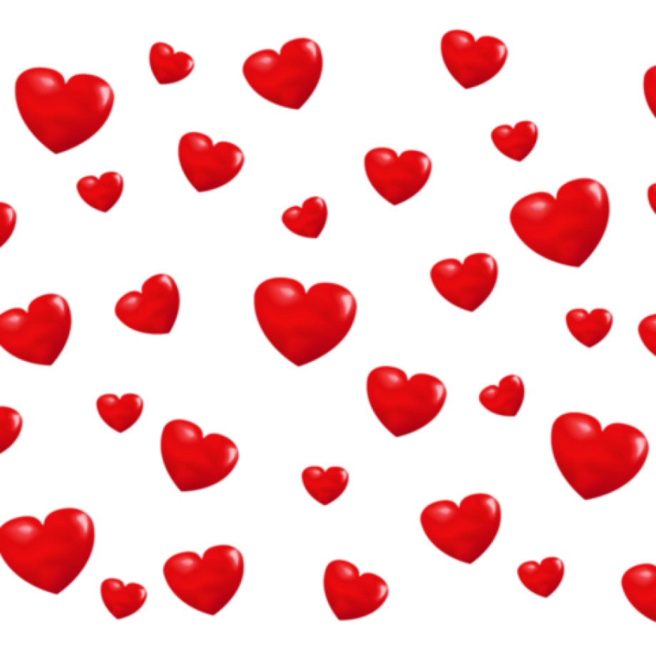 transparent hearts background