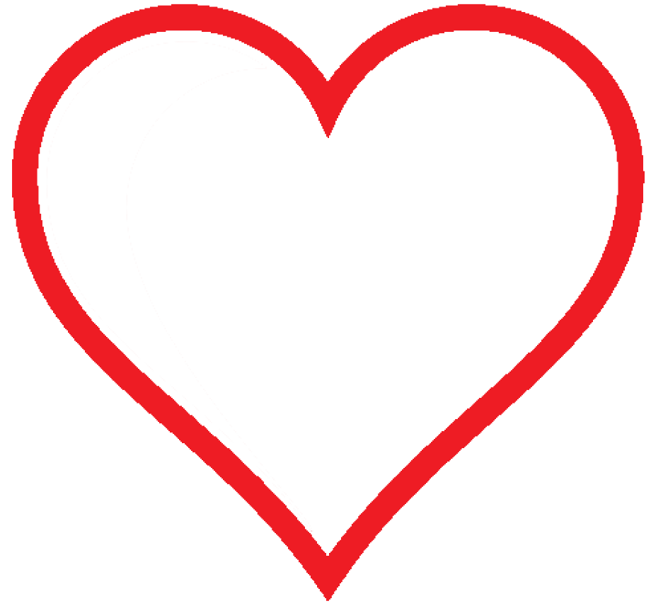 heart outline clipart valentine