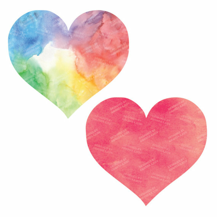 hearts clipart watercolor