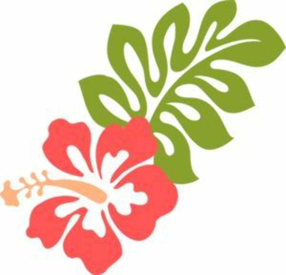 Трафарет цветов для гавайской вечеринки