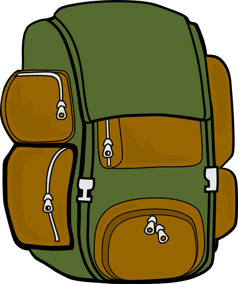backpack clipart cartoon