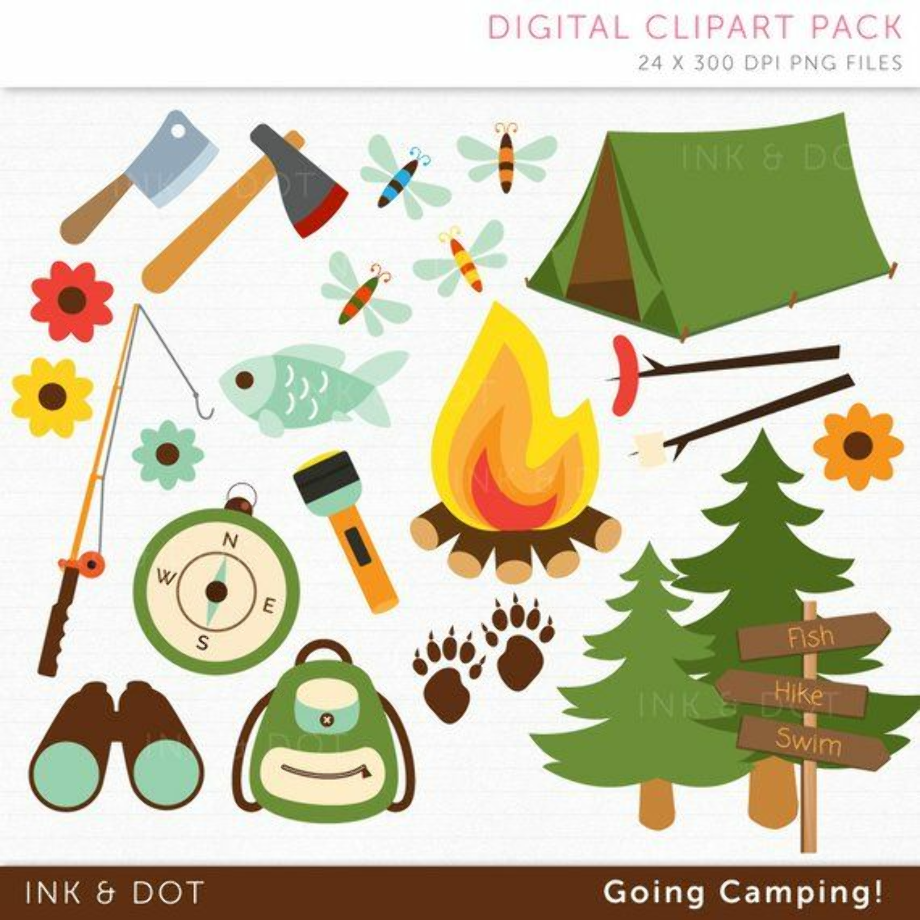 hiking clipart camping