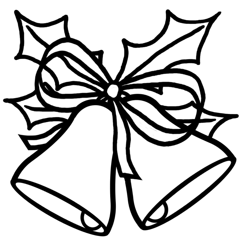 christmas clipart black and white coloring