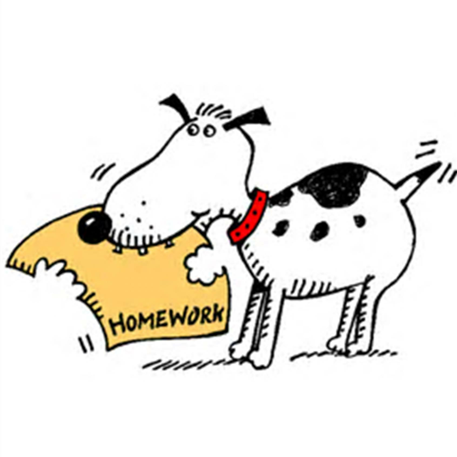 homework clipart dog