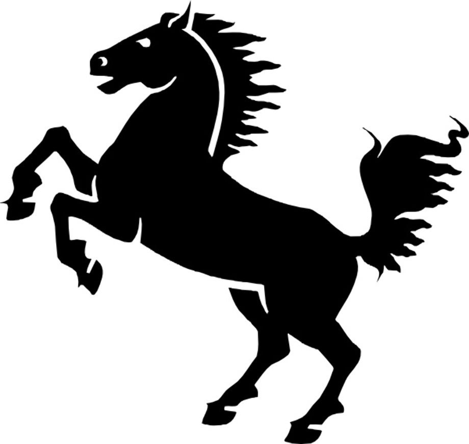 horse clipart black and white drawing