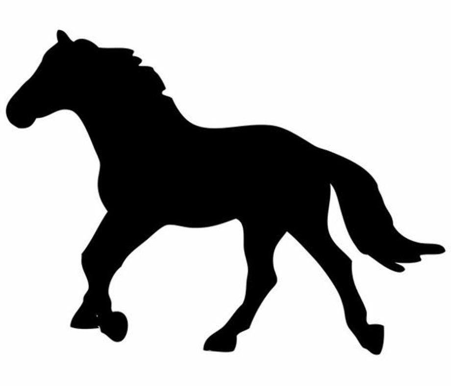 horse clipart black and white wild