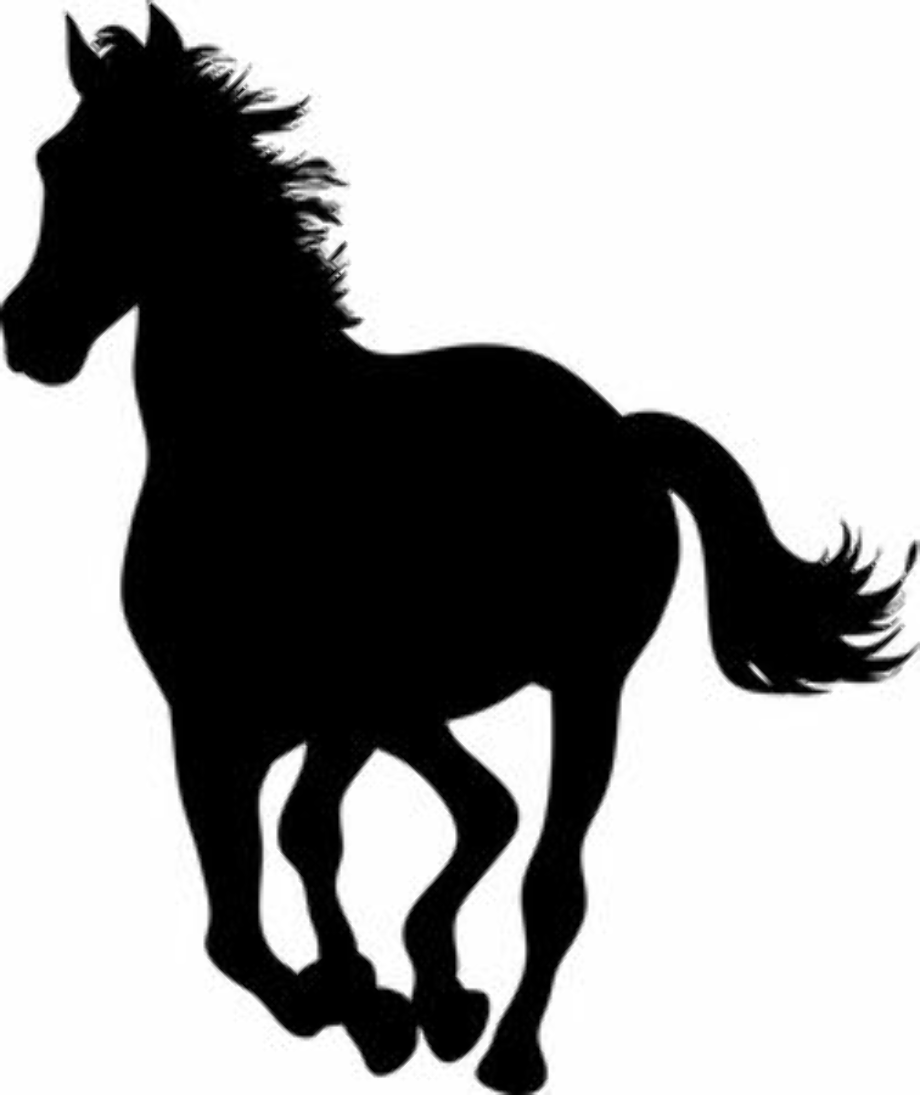 horse clipart black and white easy