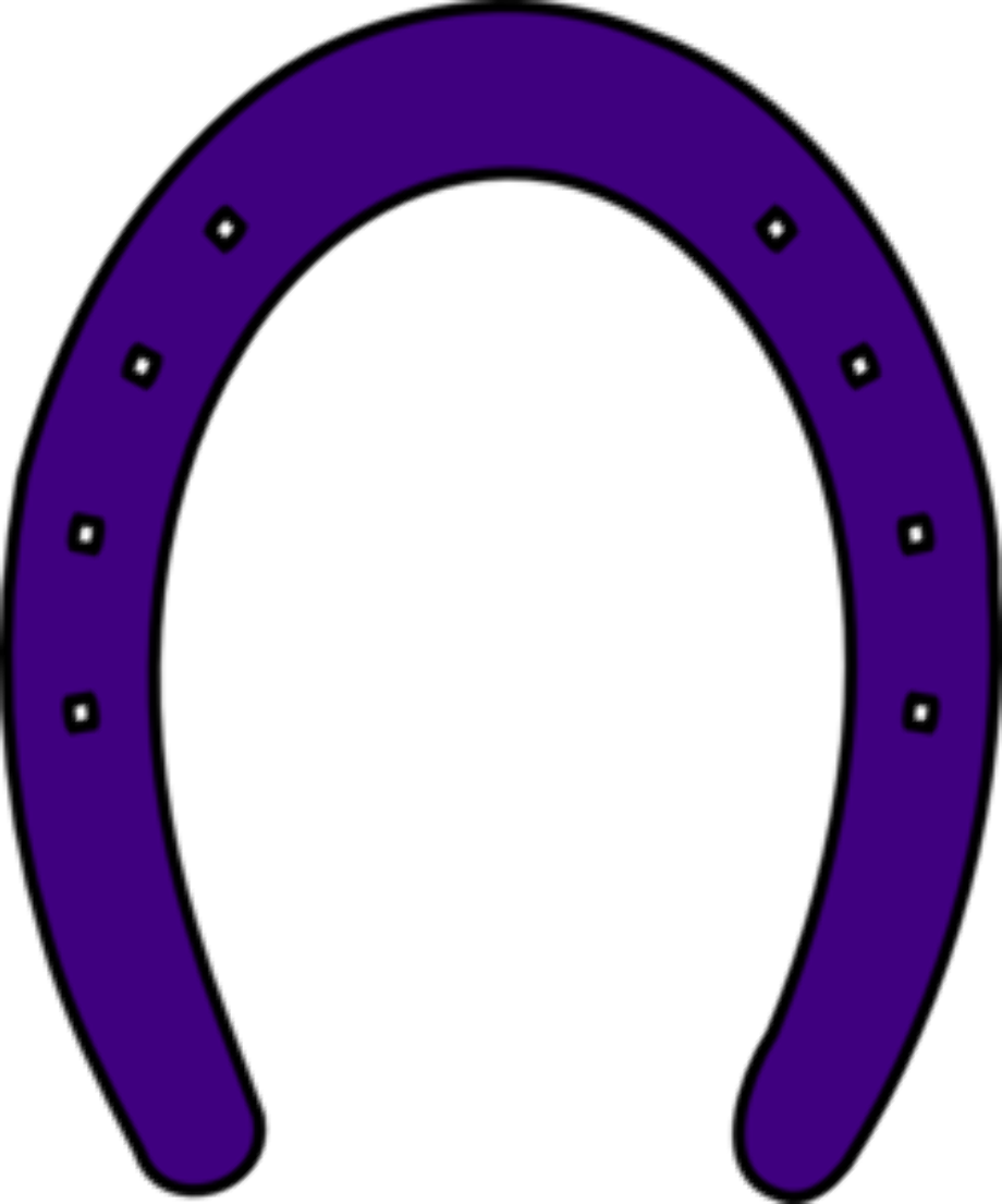 horseshoe clipart purple