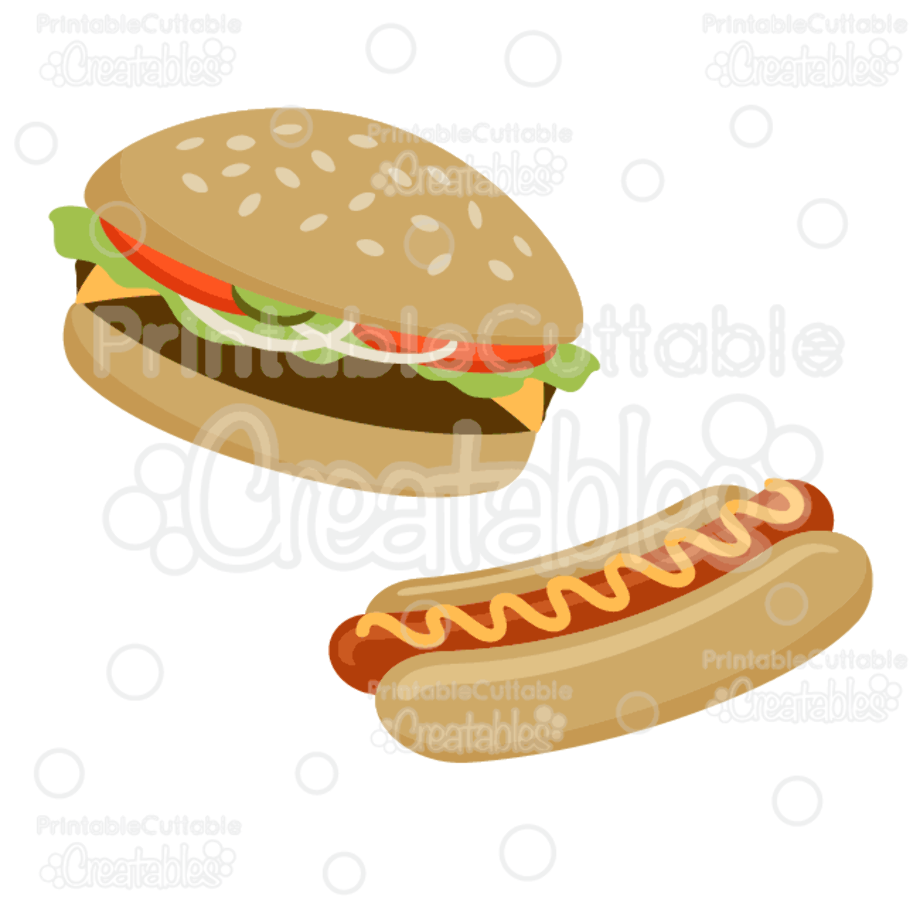 hot dog clipart hamburger