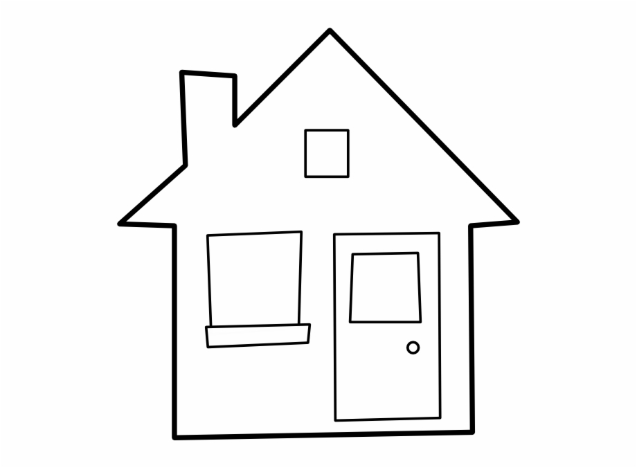 Download High Quality house clipart black and white outline Transparent ...