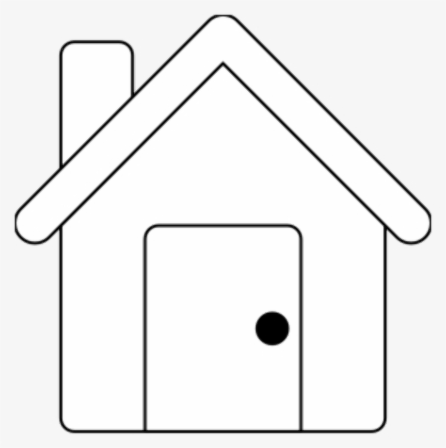house clipart black and white small