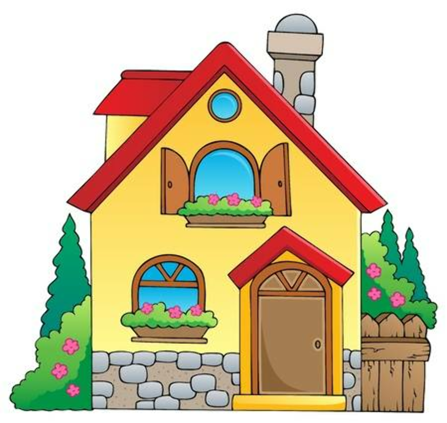 Cartoon House Pic Community Construction Helpers Preschool Crafts   House Clipart Cartoon 8 