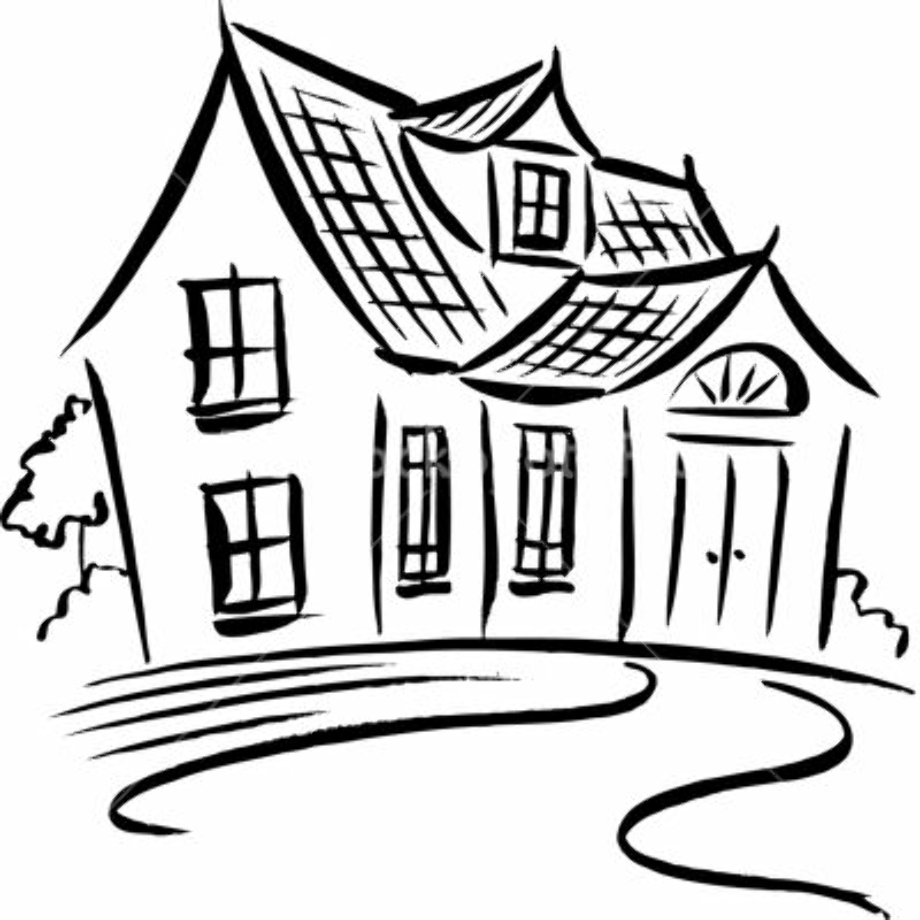 house clipart drawing