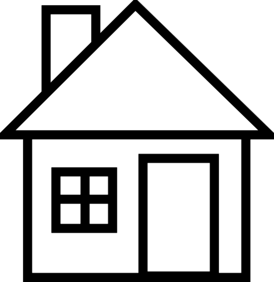 house clipart black and white vector
