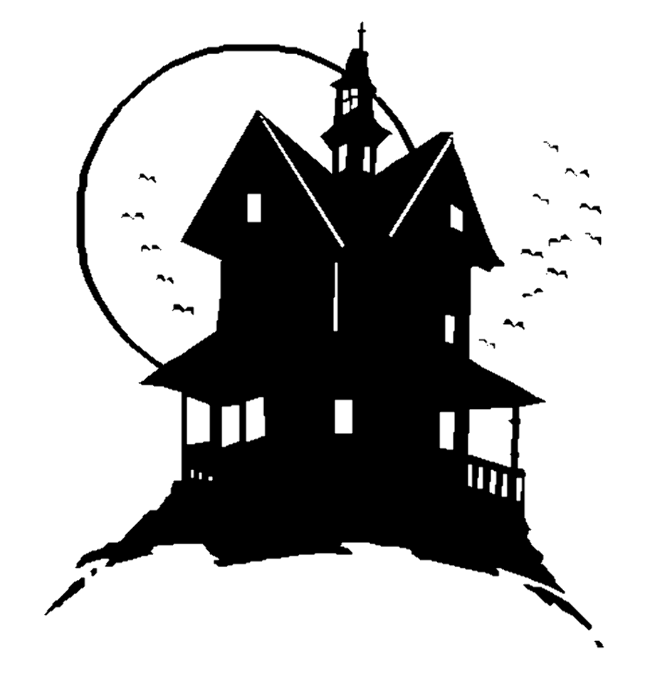 halloween clip art haunted house