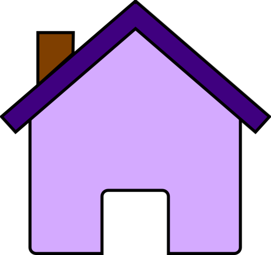 clipart house purple