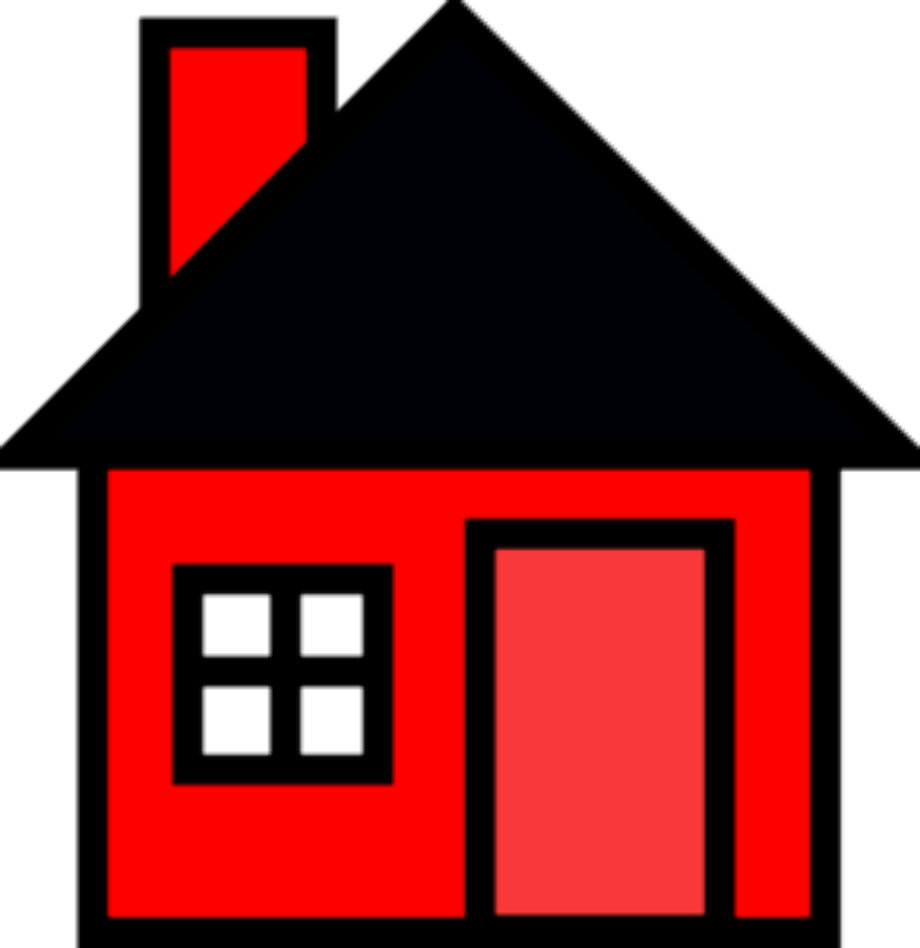 house clipart red