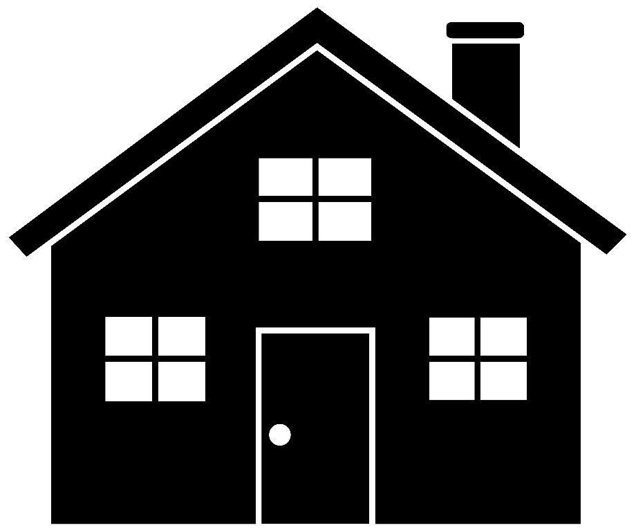 house clipart black and white transparent background