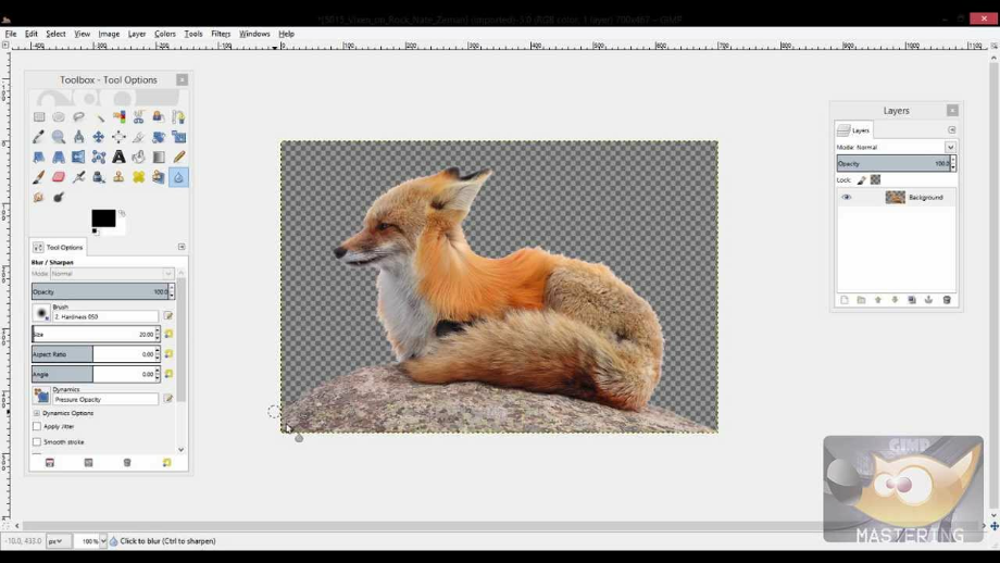 how to make an image transparent gimp