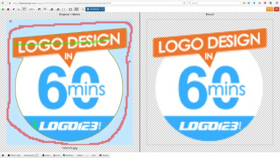 how to make a transparent background logo