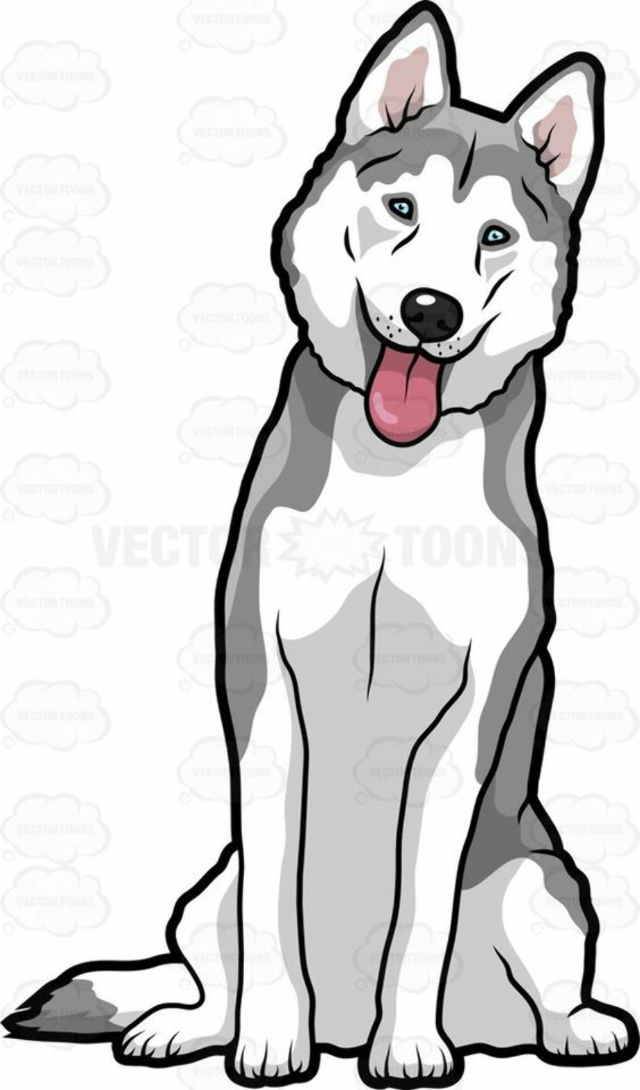 Сидячая собака рисунок