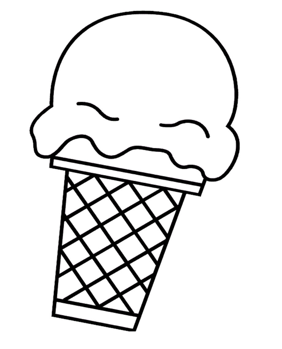 ice cream cone clipart outline